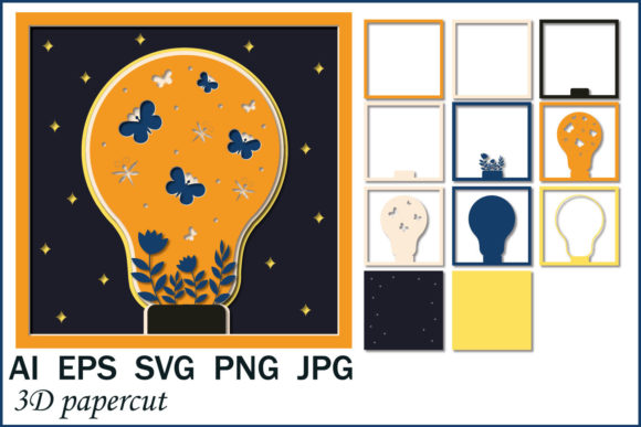 3D Paper Cut, Butterflies: Graphics for Crafts