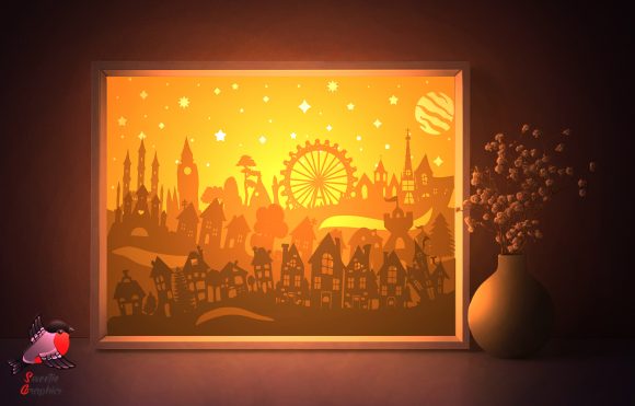 City Town Silhouette Lightbox Template Review