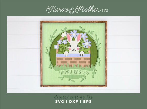Easter Bunny Basket - 3D SVG