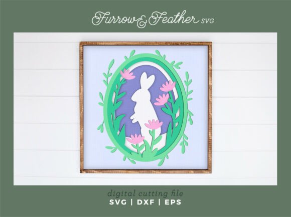 Easter Bunny - Shadow Box SVG