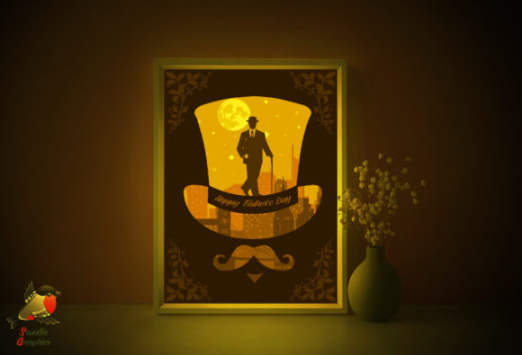 Father's Day Gift 3D SVG Light Box