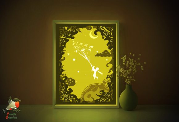 Little Prince Shadow Box Template: 3D SVG for Shadow Boxes