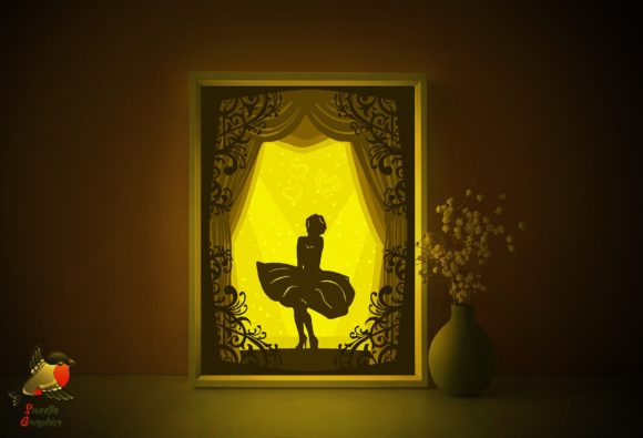 Marilyn Monroe 3D SVG for Elegant Shadow Boxes
