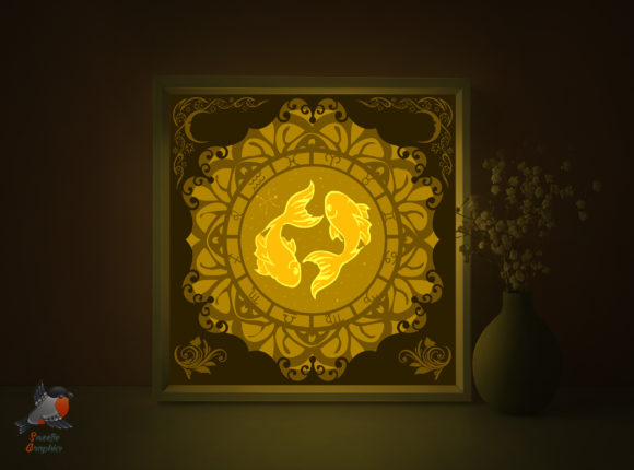 Pisces Shadow Box Template: A 3D SVG Review