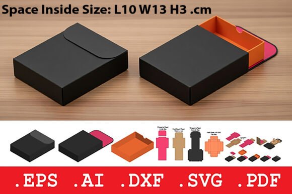 Rigid Fold Retail Box 3D SVG Objects