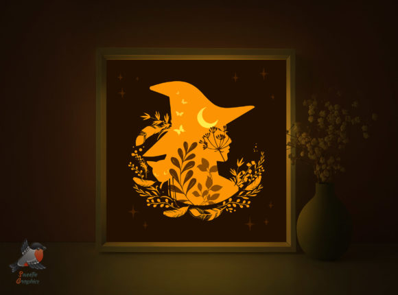 Witch Halloween Magic Light Box Template Review